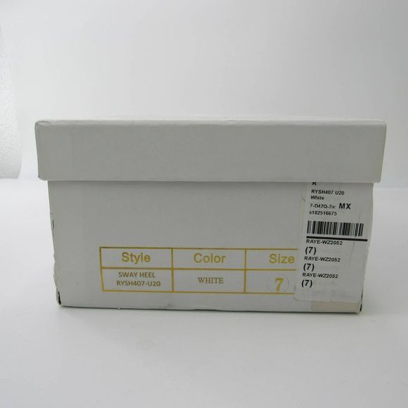 RAYE WOMEN'S SWAY LEATHE ANKLE WRAP HEELS IN WHITE SZ 7 - Picture 8 of 9